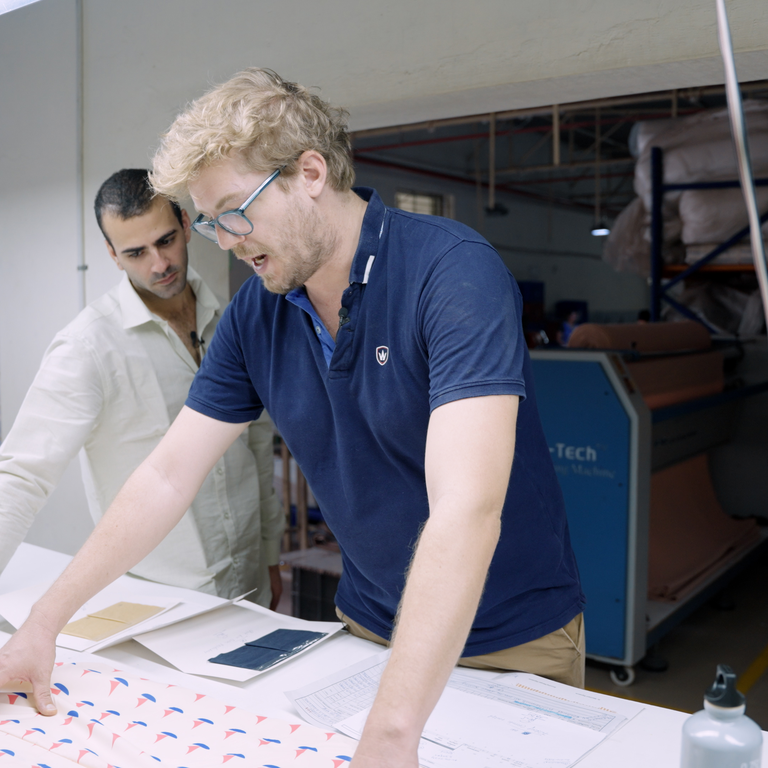 With Erwann at Birdy Exports - Bangalore, India