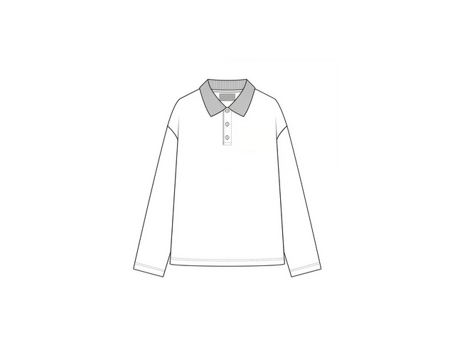 Long Sleeve Polo Shirt Techpack
